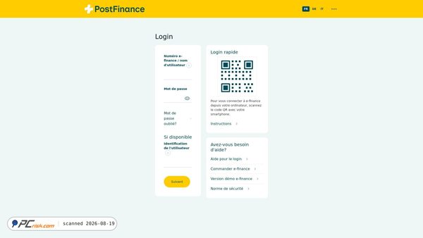 Screenshot di postfinance-two.vercel.app