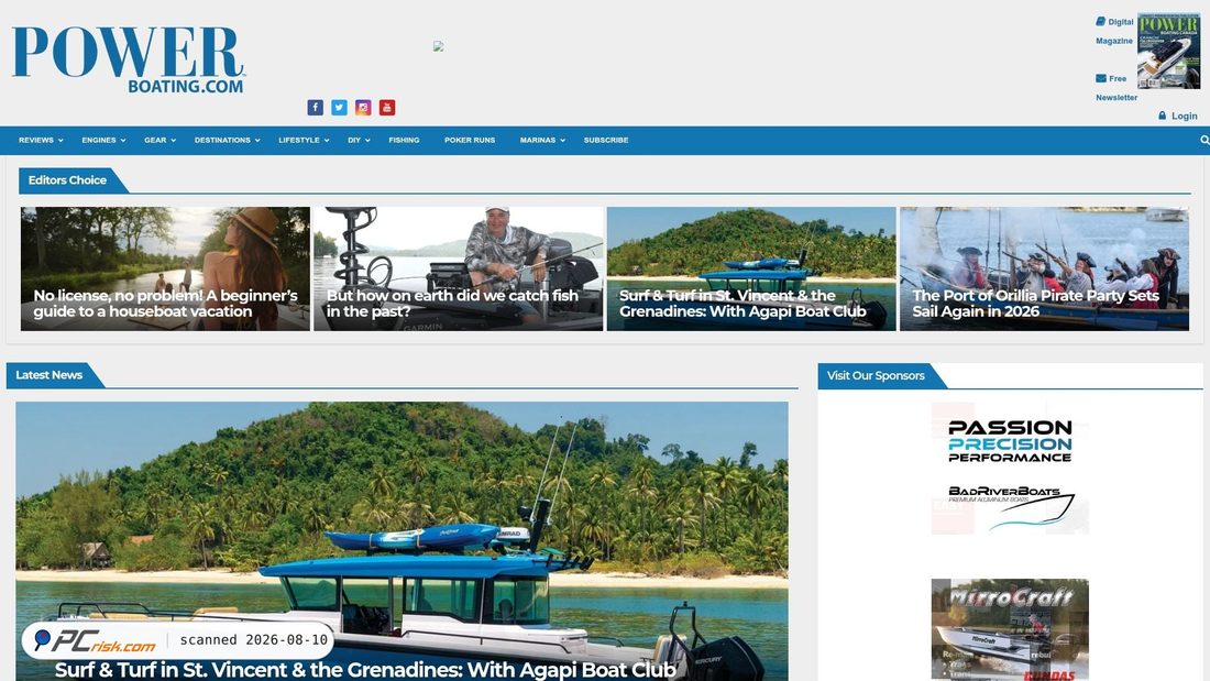 Screenshot of powerboating.com