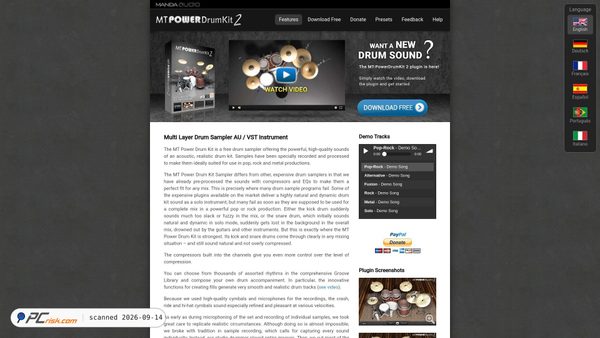 powerdrumkit.com screenshot