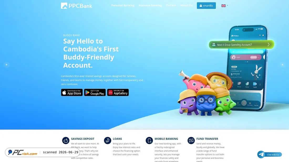 Screenshot of ppcbank.com.kh