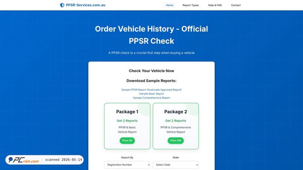 ppsr-services.com.au screenshot