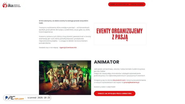 Captura de ecrã de praca.ikaevents.pl