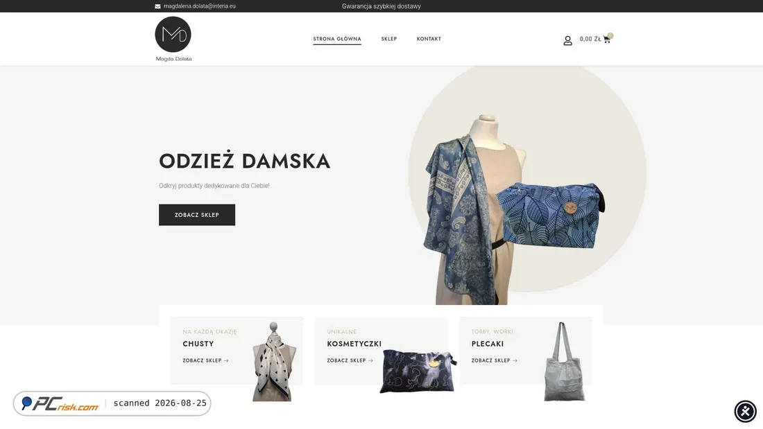 Screenshot of pracowniakrawieckadolata.pl