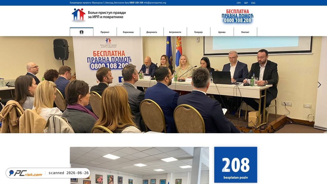 Screenshot of pravnapomoc.org