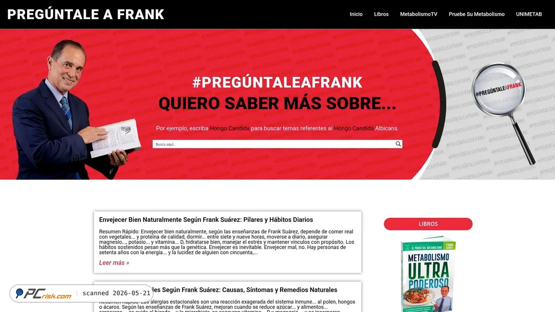 Screenshot of preguntaleafrank.com