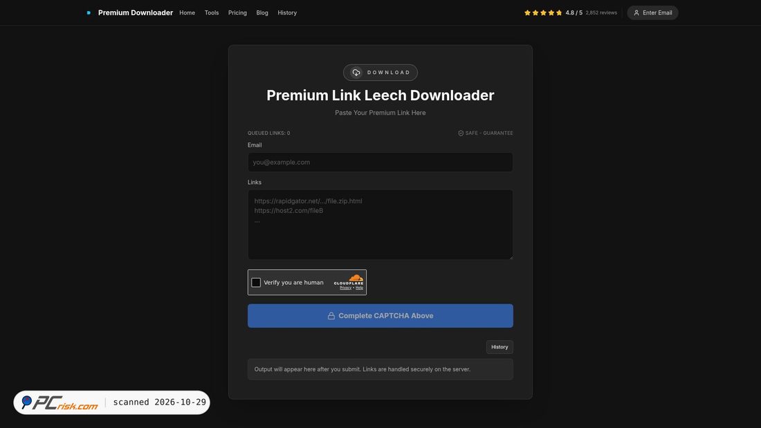Screenshot of premiumdownloader.io