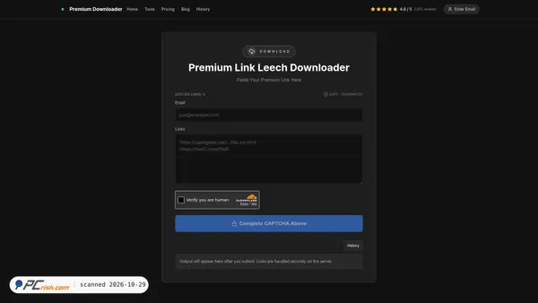 premiumdownloader.io screenshot