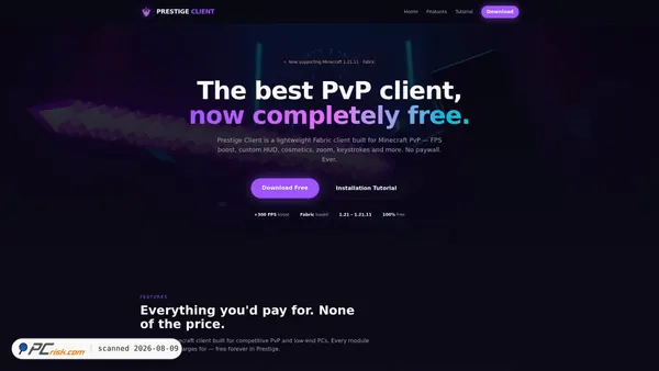 prestige-client.lovable.app screenshot