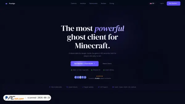 prestigeclient.vip screenshot