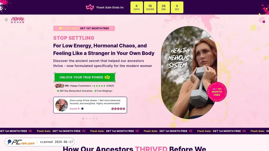 Screenshot of primalqueen.com