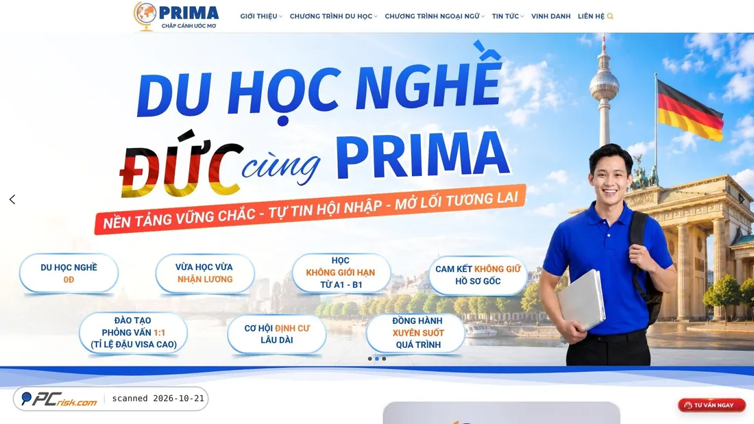 Captura de ecrã de primavn.com
