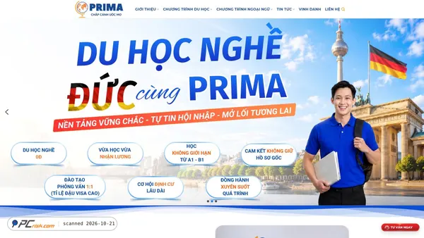 Captura de ecrã de primavn.com