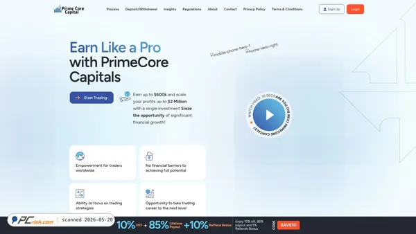 primecorecpt.org screenshot