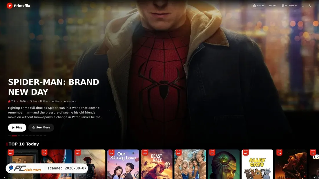 Screenshot of primeflix.ru
