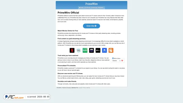 primewire.pw screenshot
