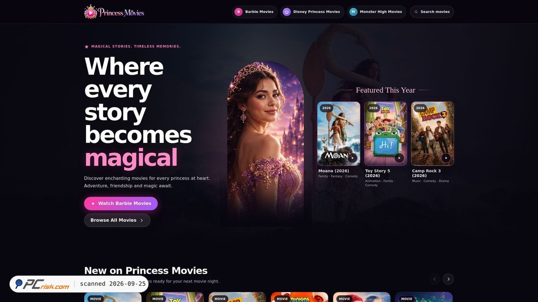 Screenshot von princessmovies.me