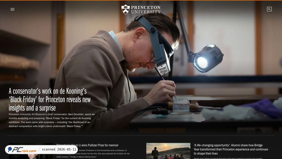 Screenshot von princeton.edu