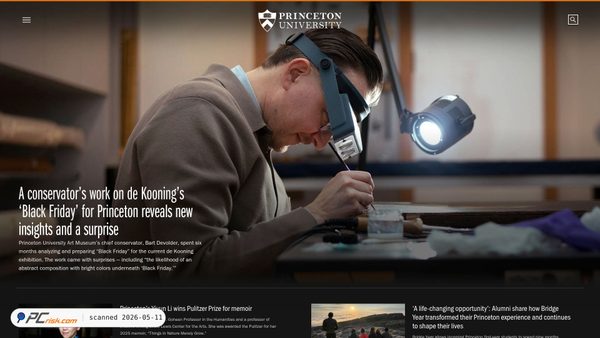 Screenshot di princeton.edu