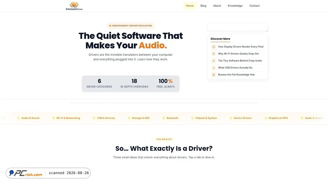 Screenshot of printsoftdriver.com
