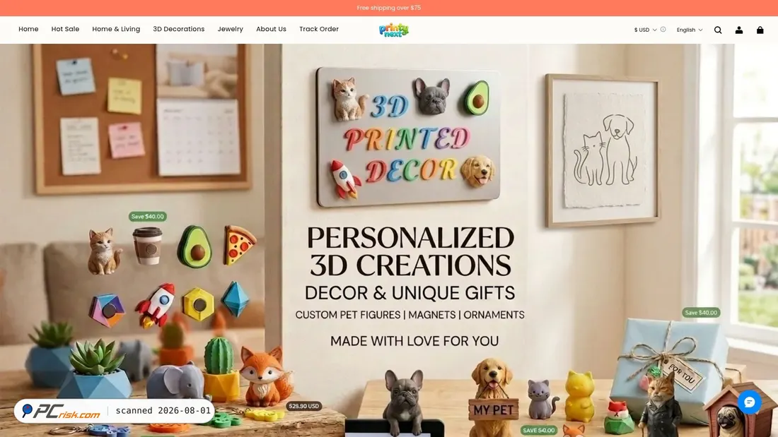 Screenshot di printynext.com