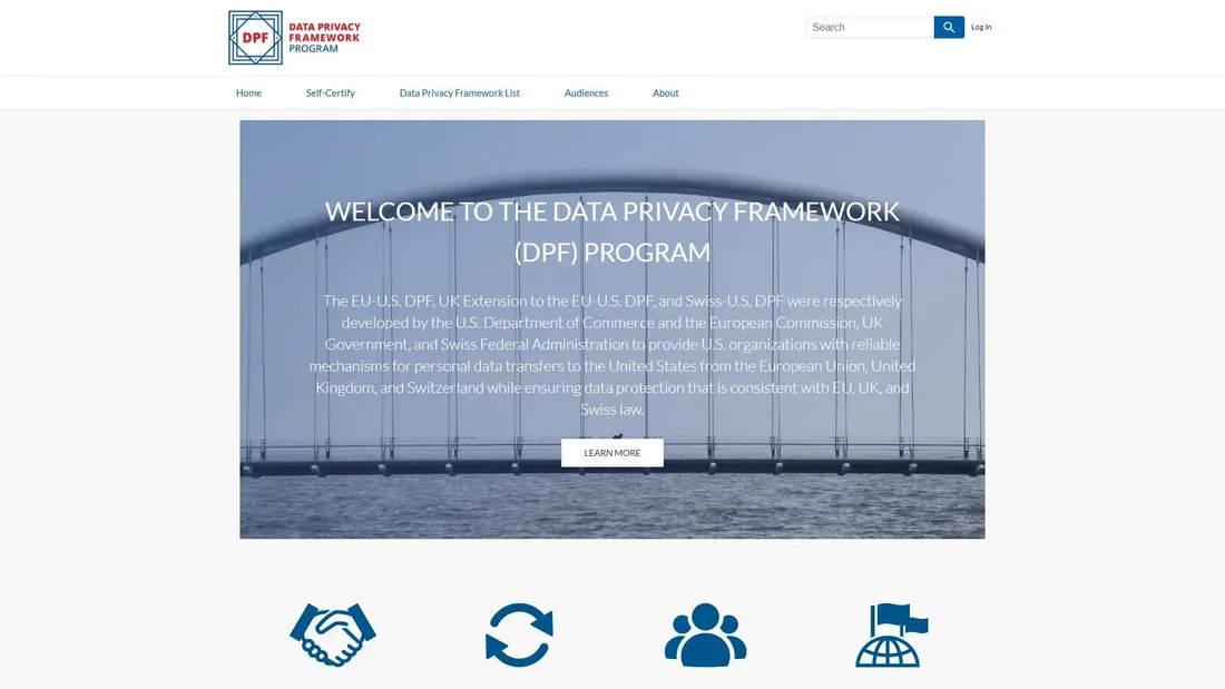 Screenshot di privacyshield.gov