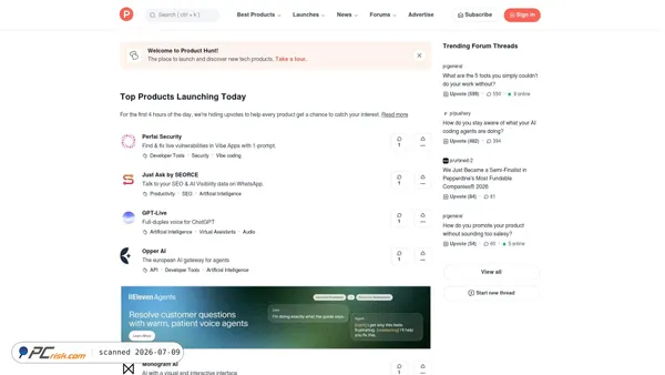 producthunt.com screenshot