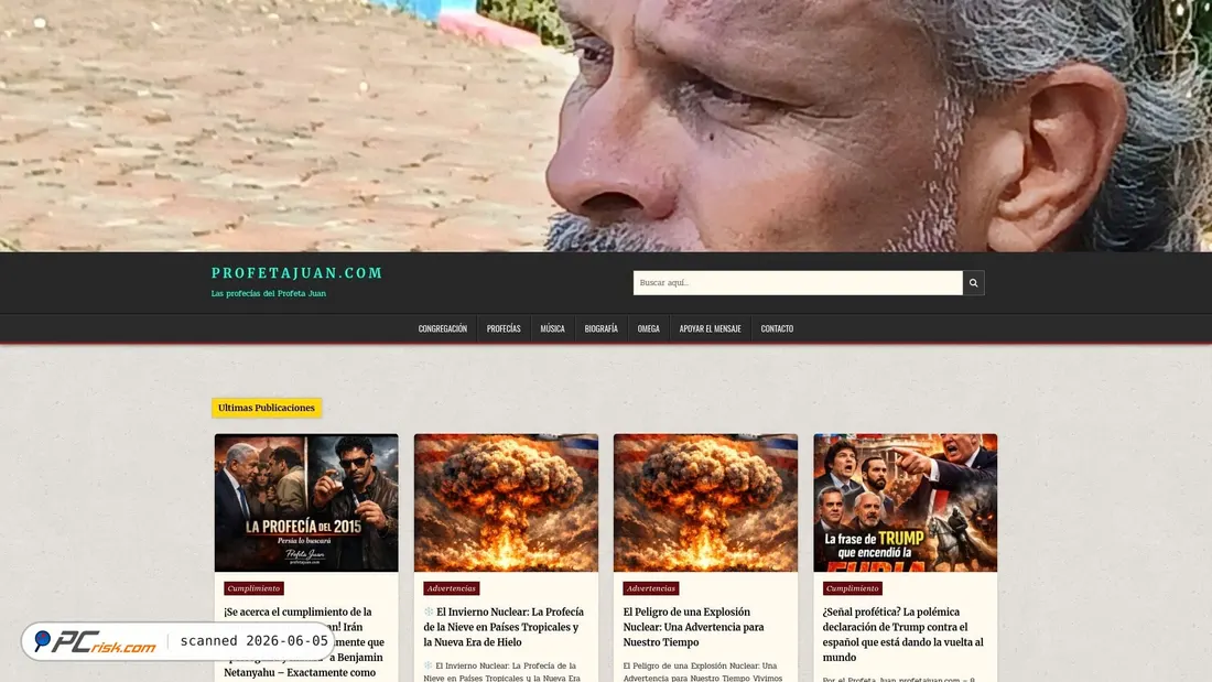 Zrzut ekranu profetajuan.com