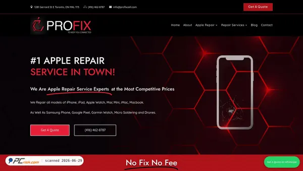 profixcell.com screenshot