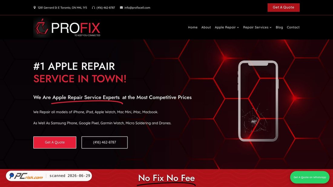 Zrzut ekranu profixcell.com