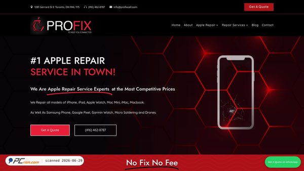 profixcell.com screenshot