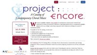 projectencore.org screenshot