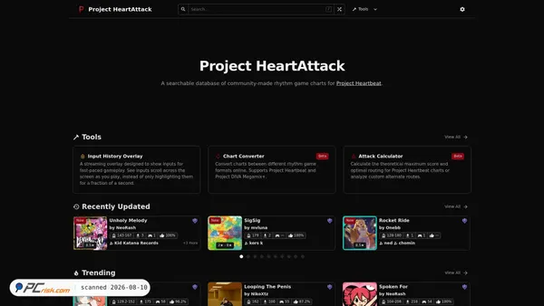 projectheartattack.com screenshot