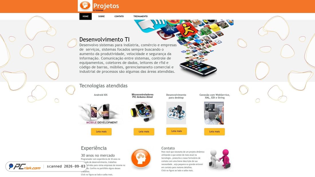 Capture d’écran de projetosesistemas.com