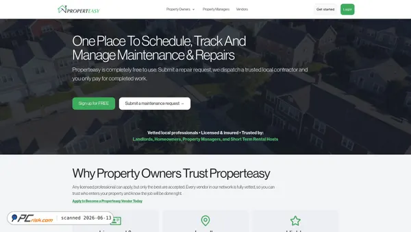 properteasy.com screenshot