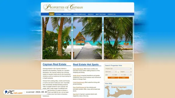 Screenshot di propertiesofcayman.com