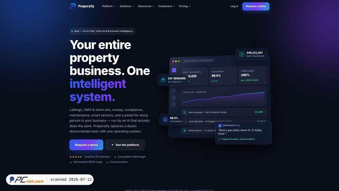 Screenshot of properzify.com