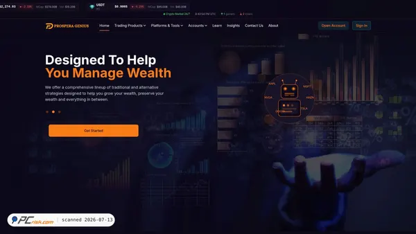 prosperagenius.com screenshot