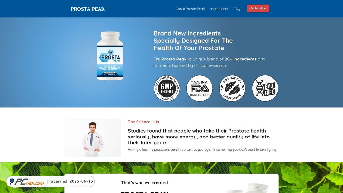 Screenshot of prostapeak.com