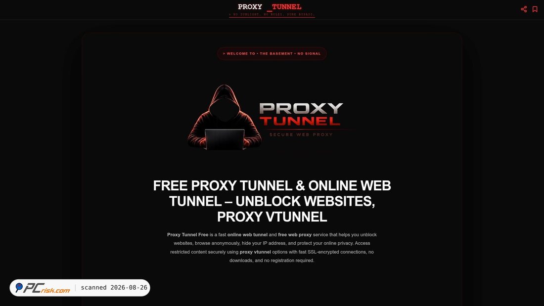 Screenshot von proxytunnel.online