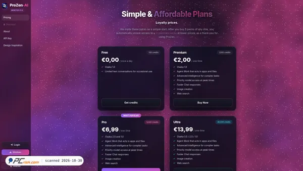 Zrzut ekranu prozen-ai.com