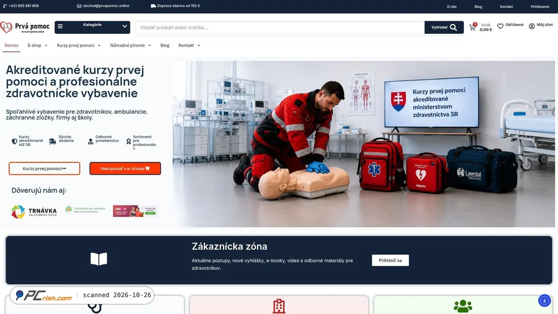 Screenshot di prvapomoc.online