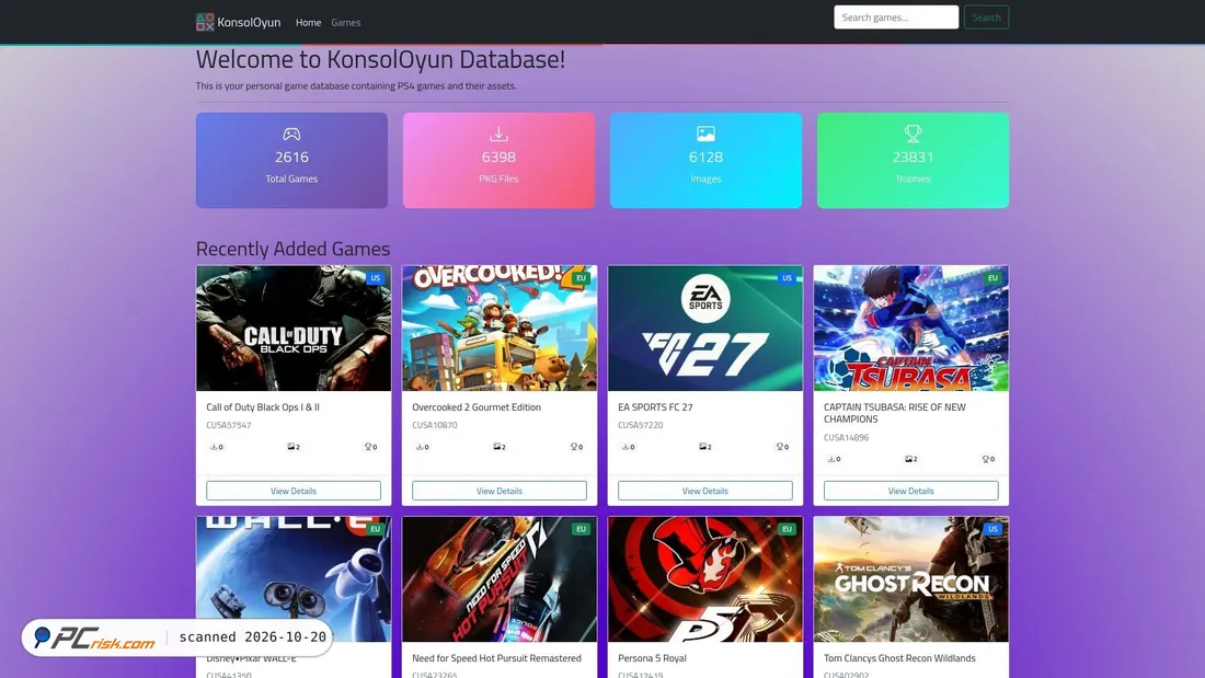 Screenshot of ps.konsoloyun.gen.tr