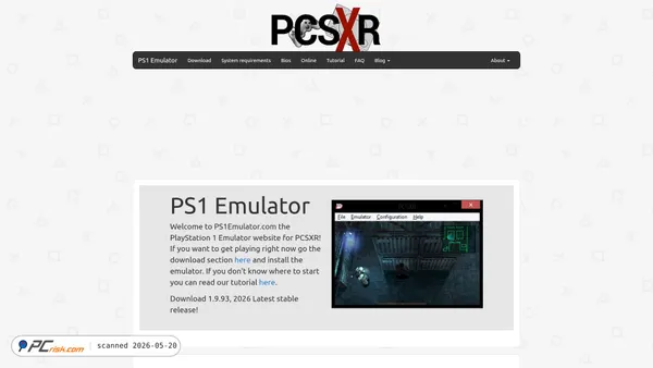 ps1emulator.com screenshot