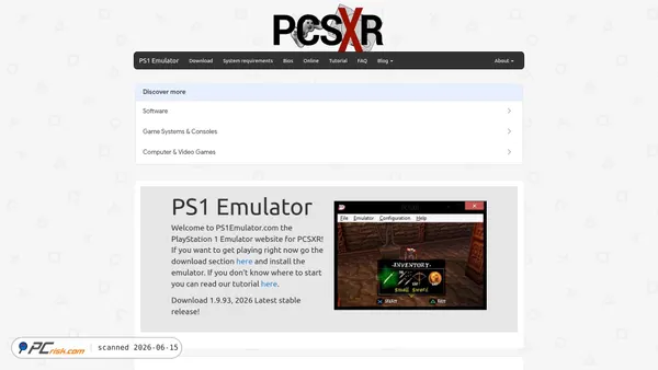 ps1emulator.com screenshot