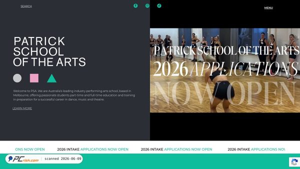 psarts.com.au screenshot