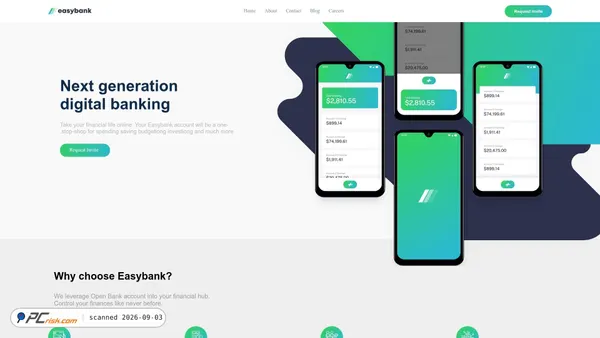 Screenshot van psd-4-easy-bank-landing-page.vercel.app