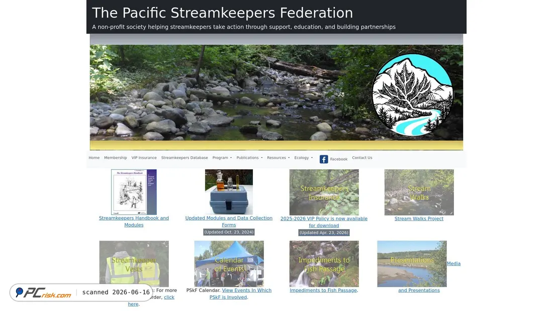 Screenshot of pskf.ca