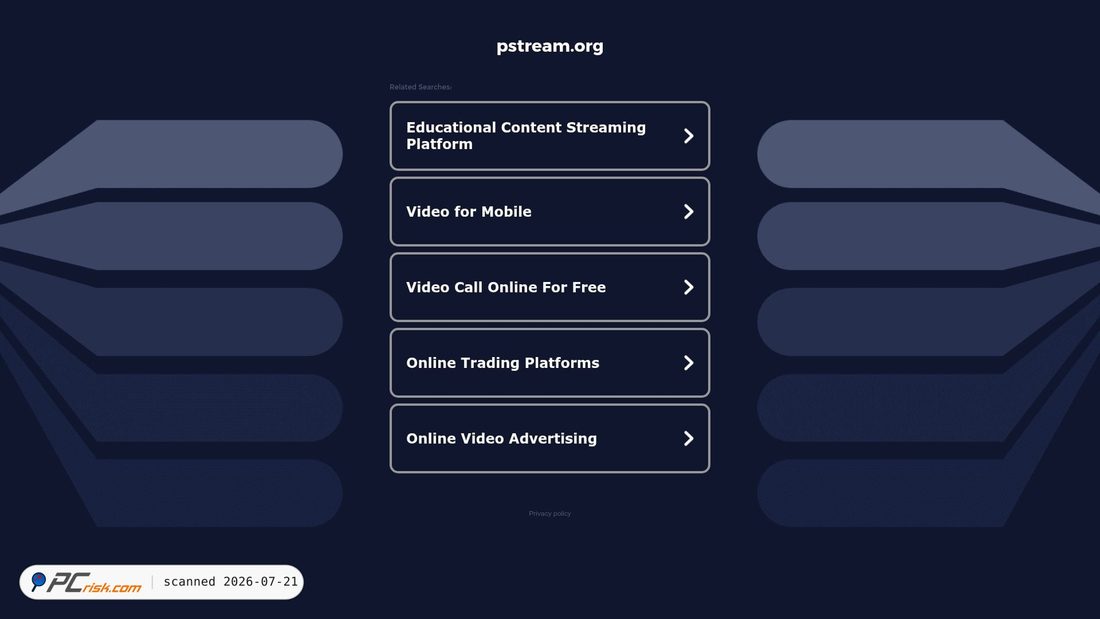 Screenshot of pstream.org