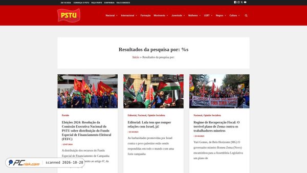 pstu.org.br screenshot
