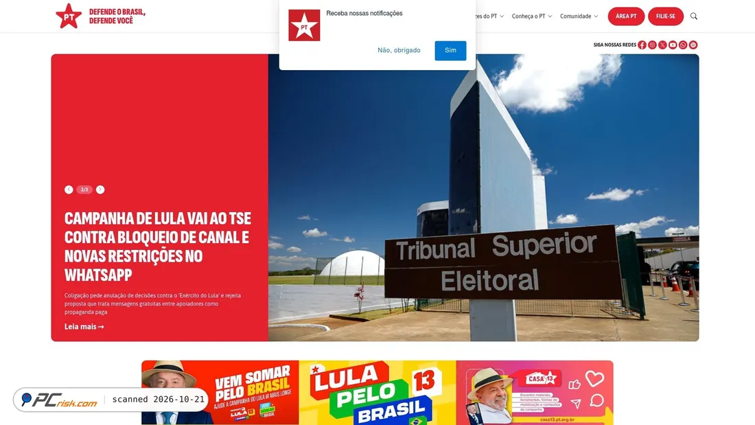 Zrzut ekranu pt.org.br